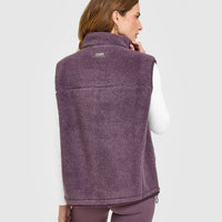 Fleece Gilet with Chest Pocket | Vintage Purple