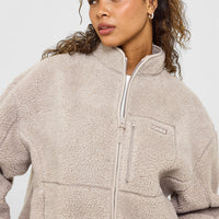 Fleece Jacket with Chest Pocket | Warm Sand