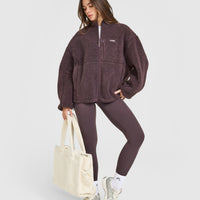 Fleece Jacket with Chest Pocket | Umber Brown