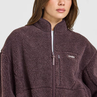 Fleece Jacket with Chest Pocket | Umber Brown