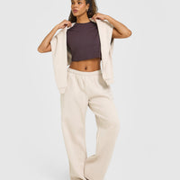 Foundations Oversized Straight Leg Joggers | Sand