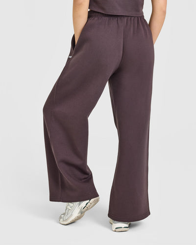 Foundations Oversized Straight Leg Joggers | Umber Brown