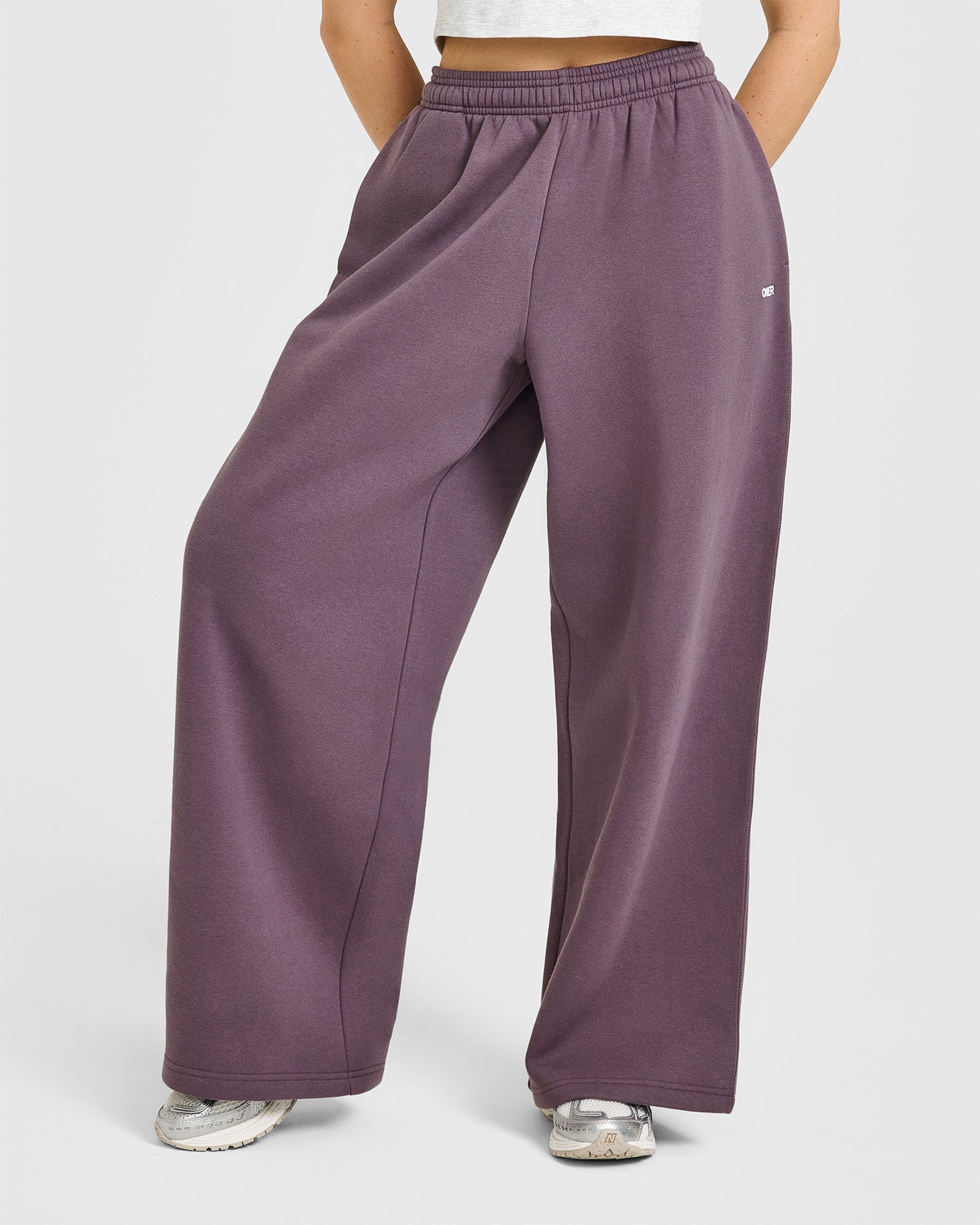 Foundations Oversized Straight Leg Joggers | Vintage Purple