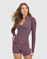 SoftMotion™ Jacket with White Logo | Vintage Purple