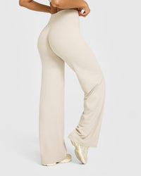 SoftMotion™ Straight Leg Bottoms with White Logo | Sand