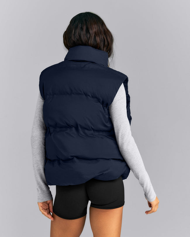 Oversized Puffer Vest | Deep Navy
