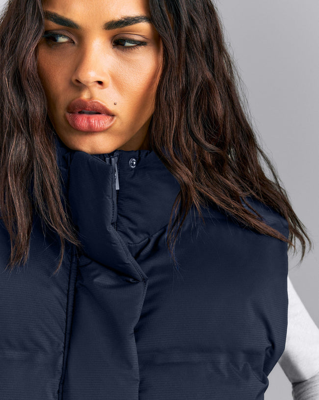 Oversized Puffer Vest | Deep Navy