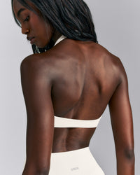 SoftMotion™ Minimal Halter Neck Bralette | Marshmallow White