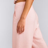 Oversized Knit Straight Leg Bottoms | Soft Girl Pink