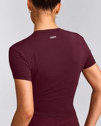 Mellow™ Motion Crew Neck Mid Top | Cherry Lacquer Purple