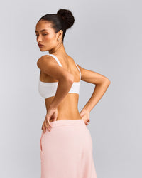 Seamless Scoop Neck Bralette | White