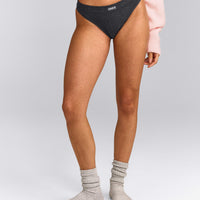 Seamless Thong | Charcoal Marl