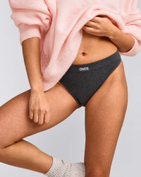 Seamless Thong | Charcoal Marl
