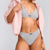 Seamless Thong | Grey Marl