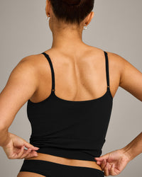 Seamless Strappy Vest | Black