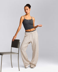 Seamless Strappy Vest | Charcoal Marl