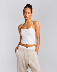 Seamless Strappy Vest | White