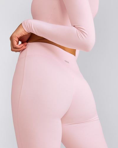 SoftMotion™ Flared Bottoms with Grey Logo | Soft Girl Pink