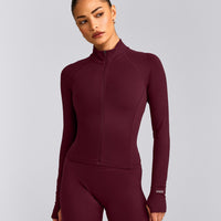 SoftMotion™ Mid Jacket with Grey Logo | Cherry Lacquer Purple