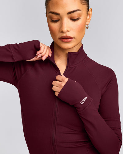 SoftMotion™ Mid Jacket with Grey Logo | Cherry Lacquer Purple