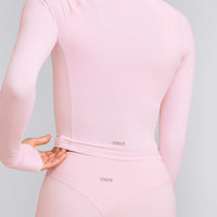 SoftMotion™ Mid Jacket with Grey Logo | Soft Girl Pink