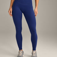 UnifiedMove High Waisted Leggings with Reflective Logo | Varsity Blue