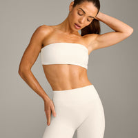 UnifiedMove™ Micro Bandeau Bralette with Reflective Logo | Marshmallow White