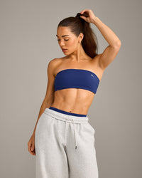 UnifiedMove Micro Bandeau Bralette with Reflective Logo | Varsity Blue