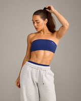 UnifiedMove Micro Bandeau Bralette with Reflective Logo | Varsity Blue