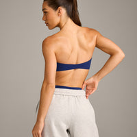 UnifiedMove Micro Bandeau Bralette with Reflective Logo | Varsity Blue