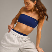 UnifiedMove Micro Bandeau Bralette with Reflective Logo | Varsity Blue
