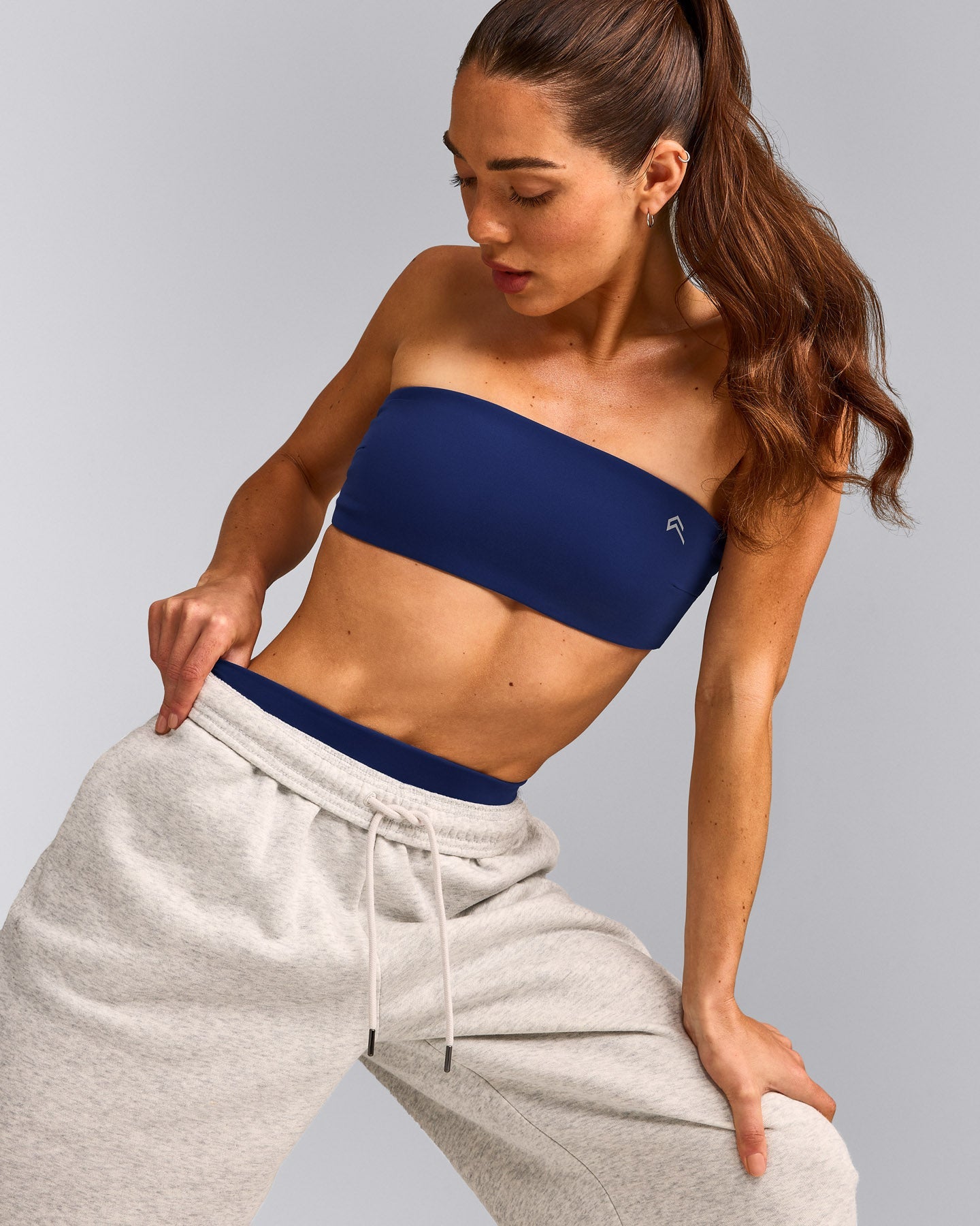 UnifiedMove™ Micro Bandeau Bralette with Reflective Logo | Varsity Blue