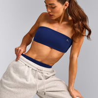 UnifiedMove™ Micro Bandeau Bralette with Reflective Logo | Varsity Blue