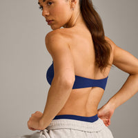 UnifiedMove Micro Bandeau Bralette with Reflective Logo | Varsity Blue