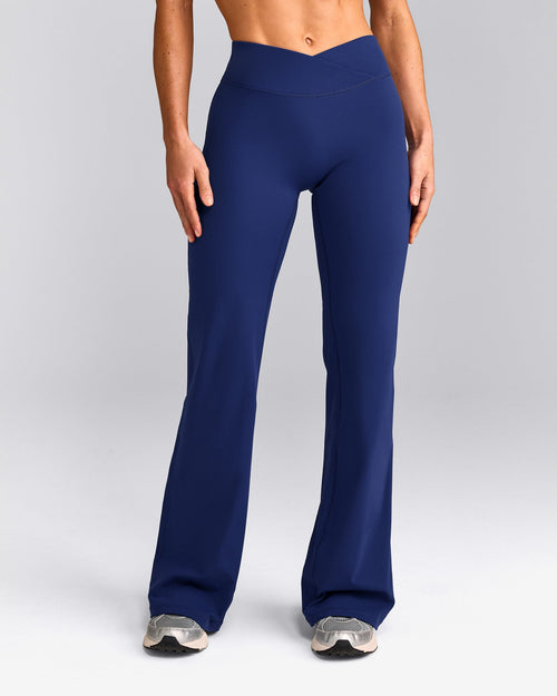 UnifiedMove™ Wrap Flared Trousers with Reflective Logo | Varsity Blue
