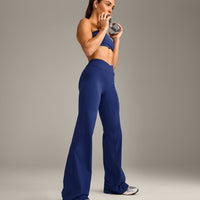 UnifiedMove Wrap Flared Bottoms with Reflective Logo | Varsity Blue
