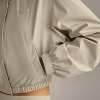 Cropped Bomber Jacket | Oatmeal