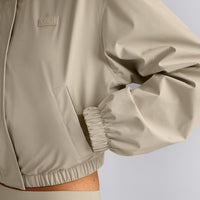Cropped Bomber Jacket | Oatmeal