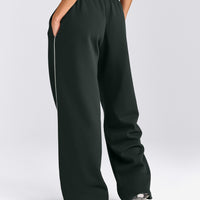 Jersey Tracksuit Straight Leg Joggers | Emerald Noir