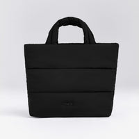 Quilted Midi Tote | Black