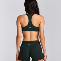 SoftMotion™ Bralette with Grey Logo | Emerald Noir
