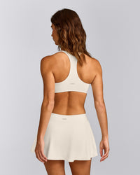 SoftMotion™ Bralette with Grey Logo | Marshmallow White