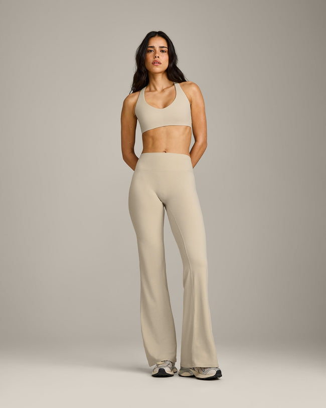 SoftMotion™ Bralette with Grey Logo | Oatmeal