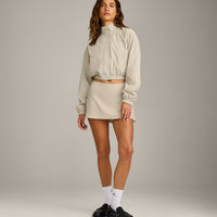 SoftMotion™ Skort with Pockets with Grey Logo | Oatmeal