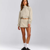 SoftMotion™ Skort with Pockets with Grey Logo | Oatmeal