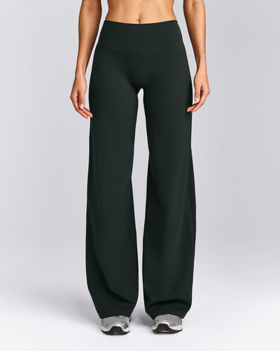 SoftMotion™ Straight Leg Bottoms with Grey Logo | Emerald Noir