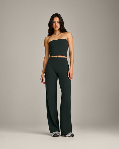 SoftMotion™ Straight Leg Bottoms with Grey Logo | Emerald Noir