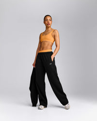 EffortlessLift™ Square Neck Sports Bra with Gray Logo | Powdered Orange