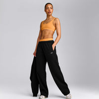 EffortlessLift™ Square Neck Sports Bra with Gray Logo | Powdered Orange