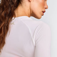Oner Seamless Fitted Long Sleeve Top | White
